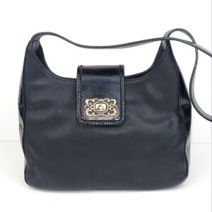 Fossil Vintage Black Leather Single Strap Hobo Shoulder Bag